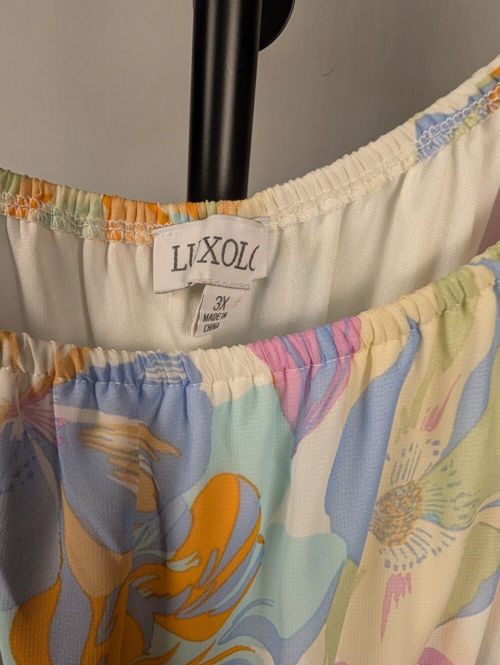 Lixology 3X Pastel Floral Puff Sleeve Maxi Dress Cottagecore Boho A-142 - Picture 6 of 11